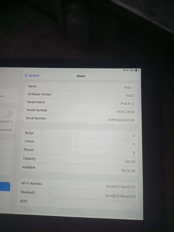 ipad Air 2nd generation 64gb 2