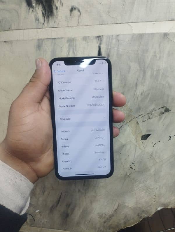 I phone x pta 64gb battery 80 4