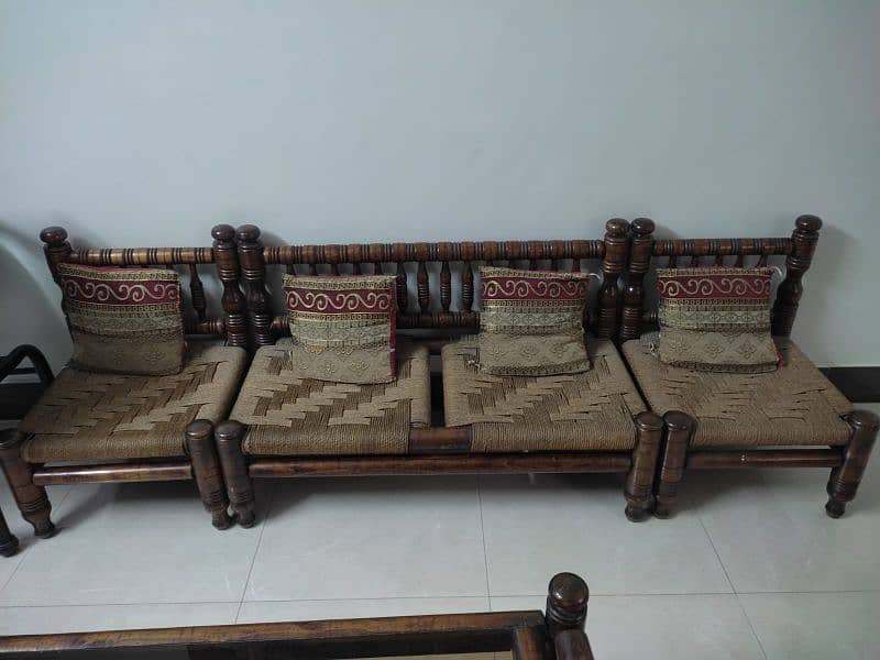 jute 4 seater sofa set 1