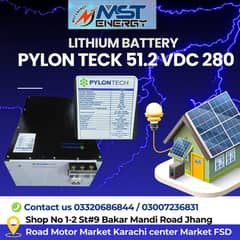 LITHIUM BATTERIES / Pylon teck 51.2 VDC 280 ah / Solar / battery