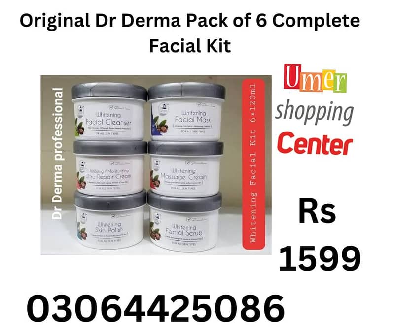 Original Dr Derma pack of 6 Whitening Facial kit 0