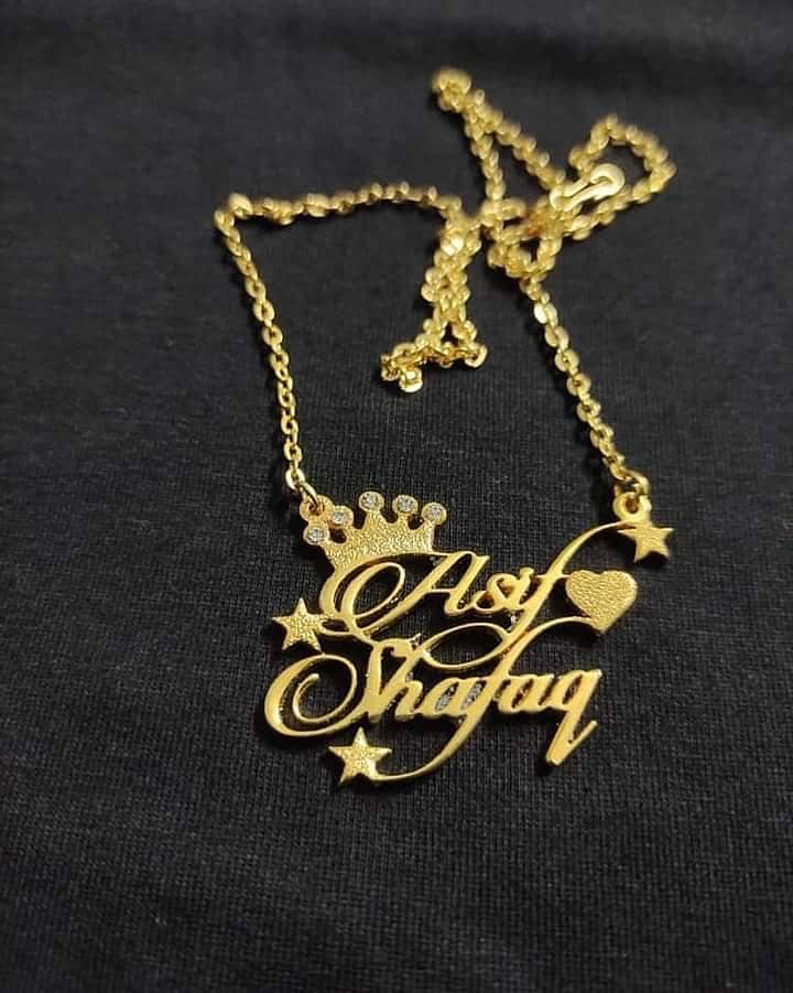 Csutomized Name Necklace ( Gold Plated & Silver Plated ) 8