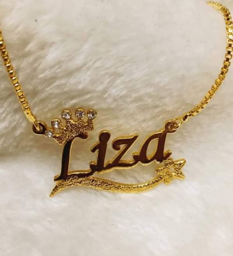 Csutomized Name Necklace ( Gold Plated & Silver Plated ) 10