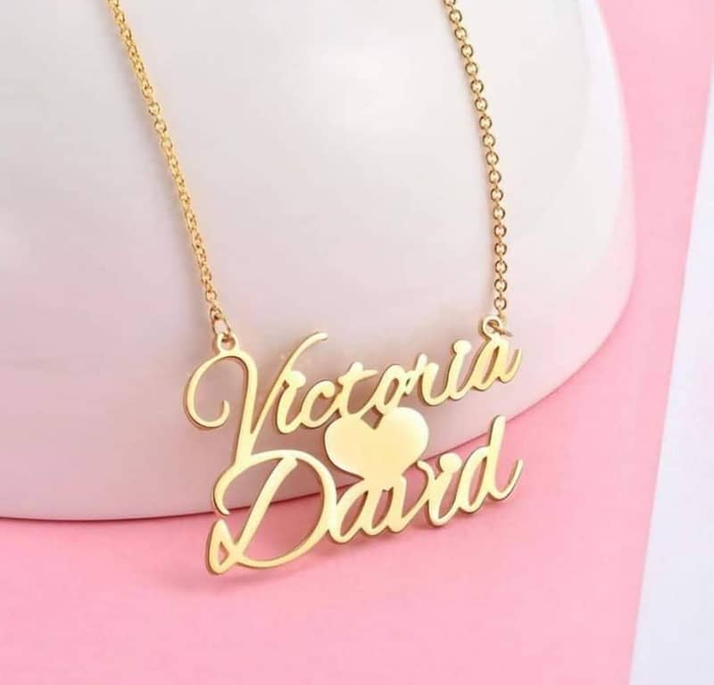 Csutomized Name Necklace ( Gold Plated & Silver Plated ) 11