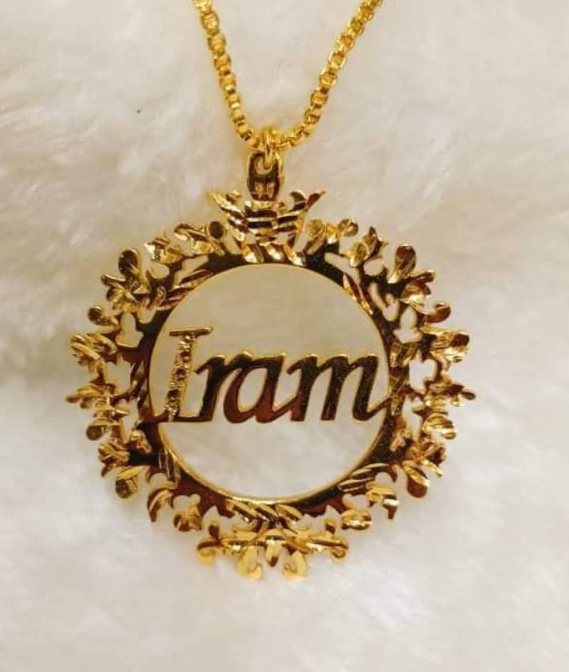 Csutomized Name Necklace ( Gold Plated & Silver Plated ) 12