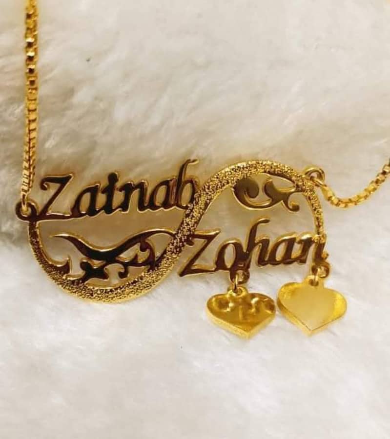 Csutomized Name Necklace ( Gold Plated & Silver Plated ) 13