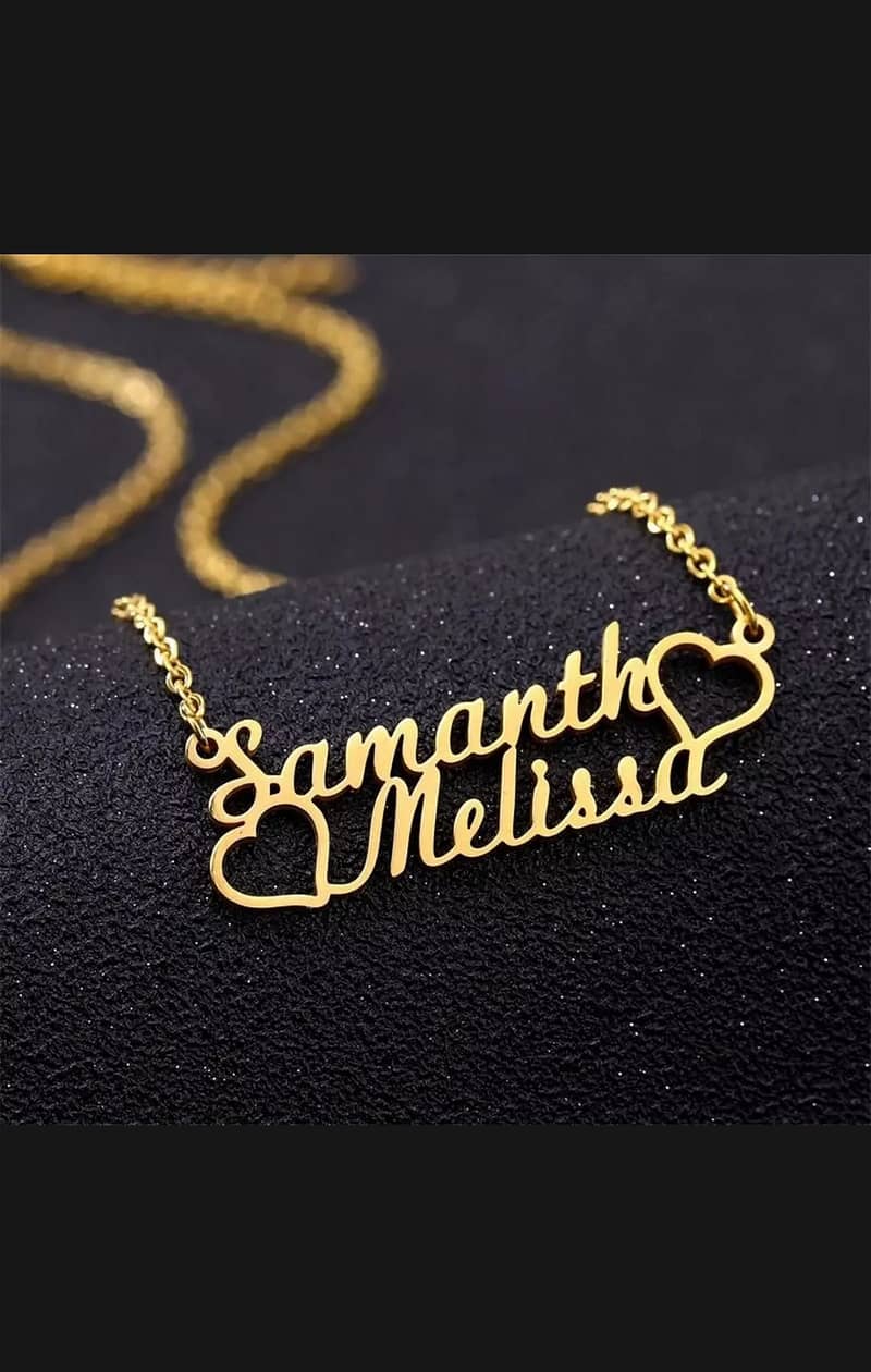 Csutomized Name Necklace ( Gold Plated & Silver Plated ) 14