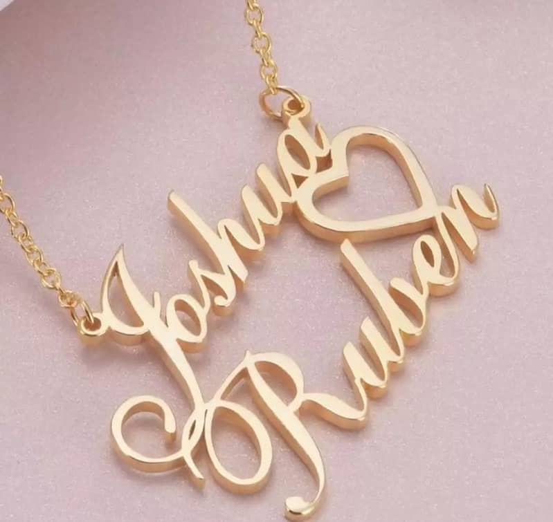 Csutomized Name Necklace ( Gold Plated & Silver Plated ) 15