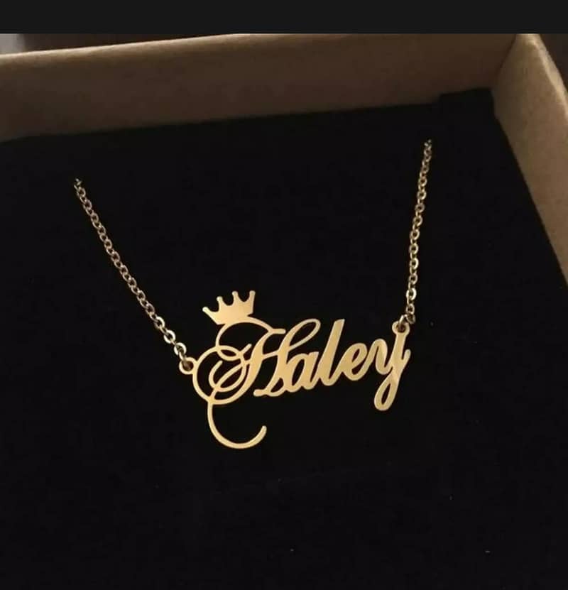 Csutomized Name Necklace ( Gold Plated & Silver Plated ) 16