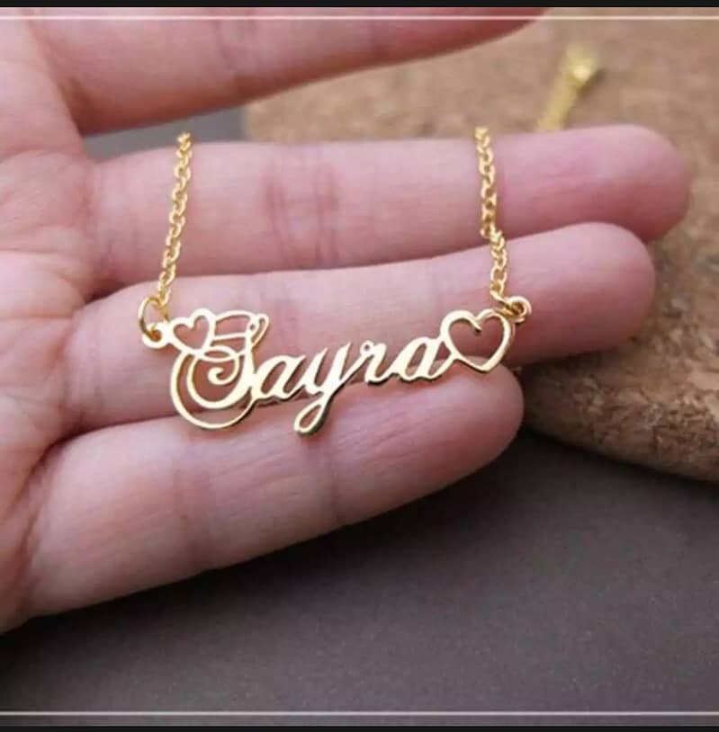 Csutomized Name Necklace ( Gold Plated & Silver Plated ) 18