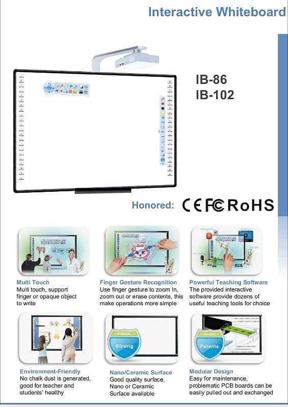 interactive touch board smart ultra short throw projector School 1