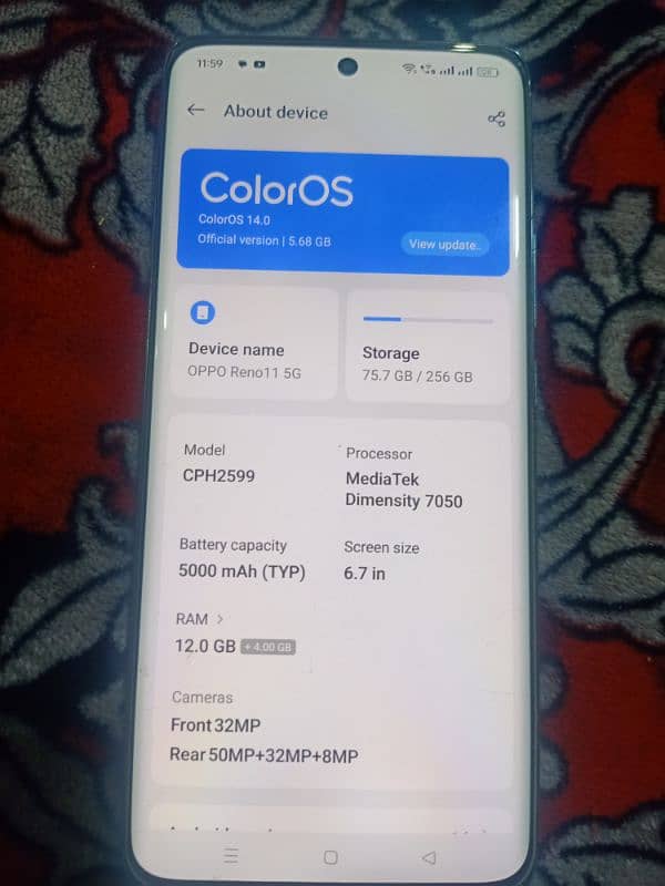 OPPO RENO 11 5G 16/256 URGENT SALE 7