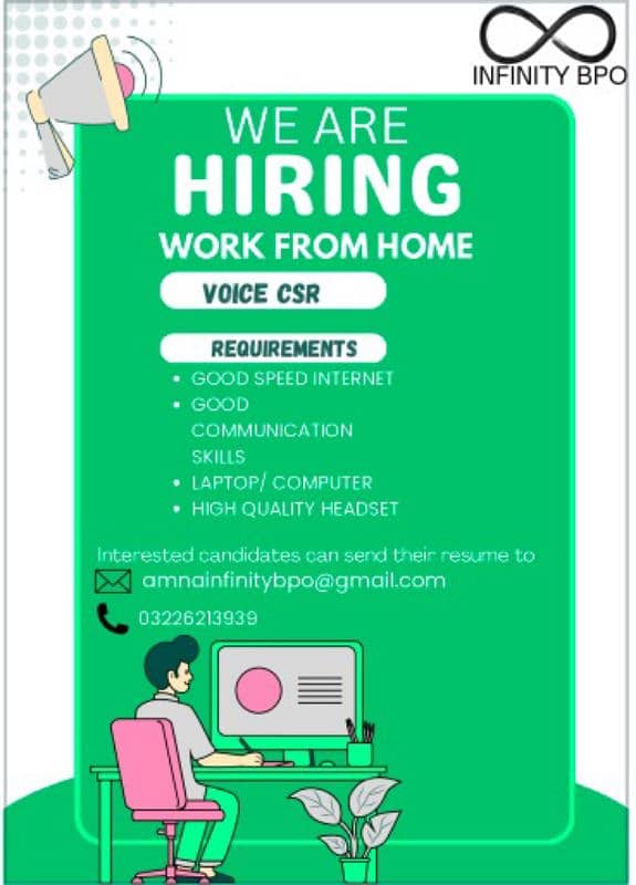 We are hiring work from home voice CSR 0