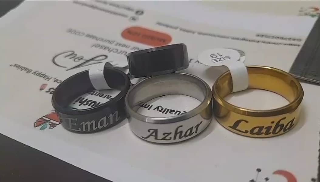 Customized Name Rings ( Boys & Girls Both ) 0