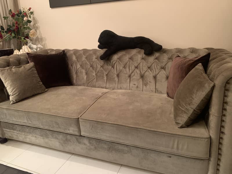 5 Seater Sofa Set Perfect Condition - Gun Metalic Colour 6