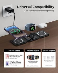 3-in-1 wireless mobile phone charger and lamp - compact ABS design