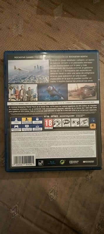 PS5/PS4 GTA5 game Blueray disc just like new 3