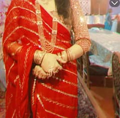 red color saree like new