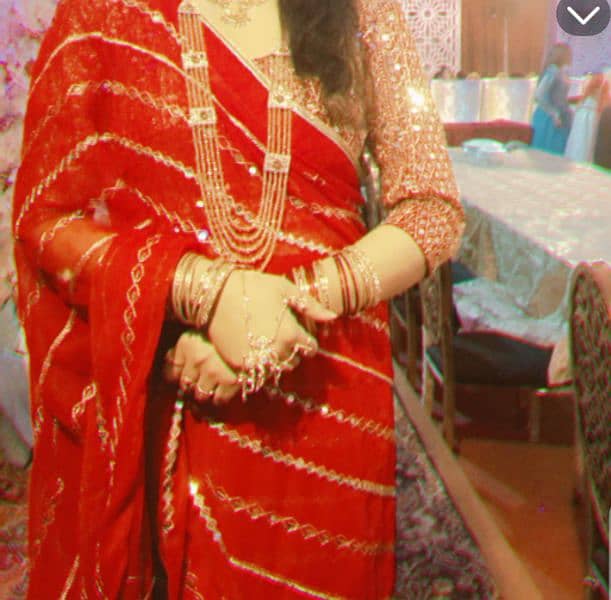 red color saree like new 0