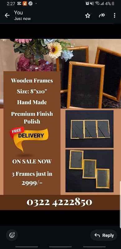 Wooden Hand made frames (size:8"x10") 0