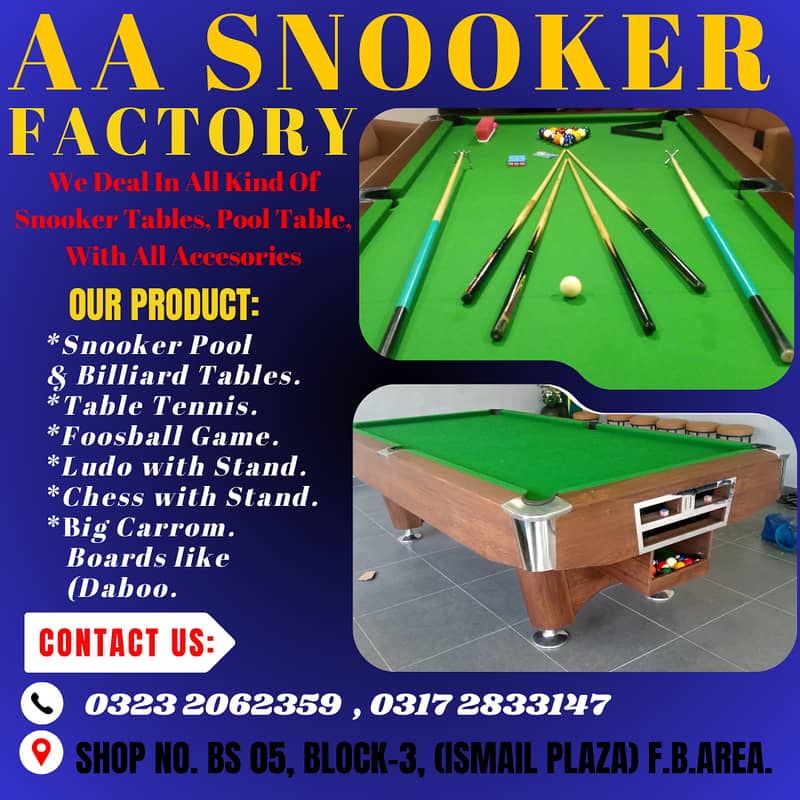 All Snooker Table Available Star/Wiraka/Shender/American/Rasson/Cues 0