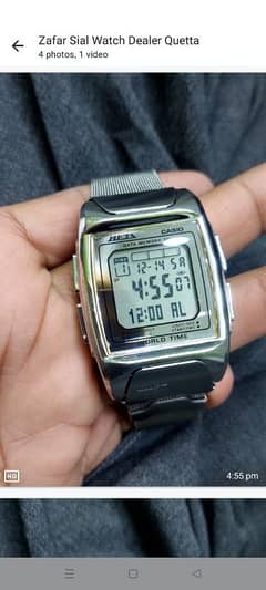 New Casio MF 7A Data Bank Dual Time, world time watch for sale