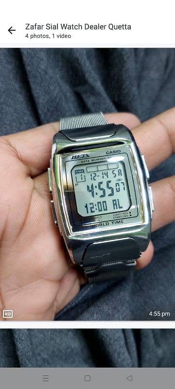 New Casio MF 7A Data Bank Dual Time, world time watch for sale 0