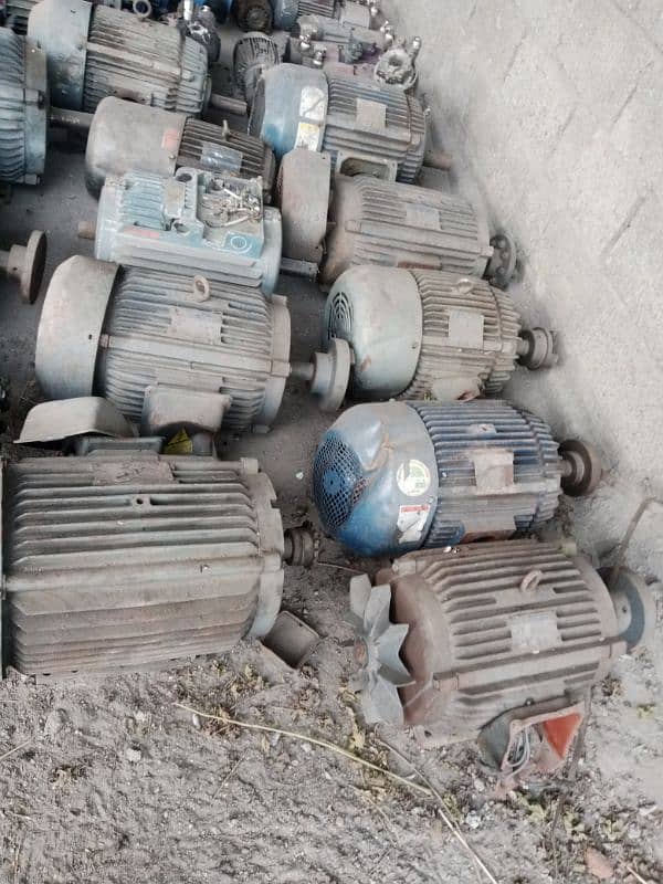 water pumps, 3phase motors and blowers, drill machines, grinders. 2