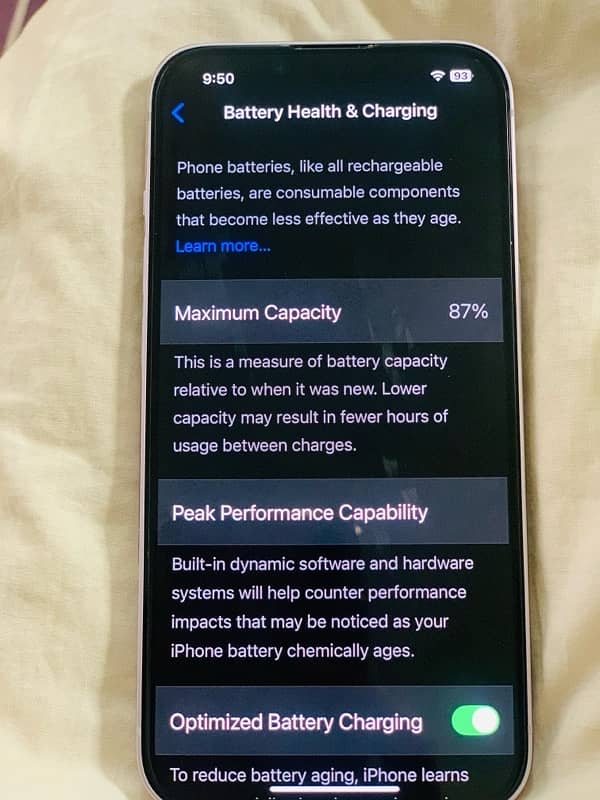 IPHONE 14 JV BATTERY HEALTH 87 MEMERY 128 2