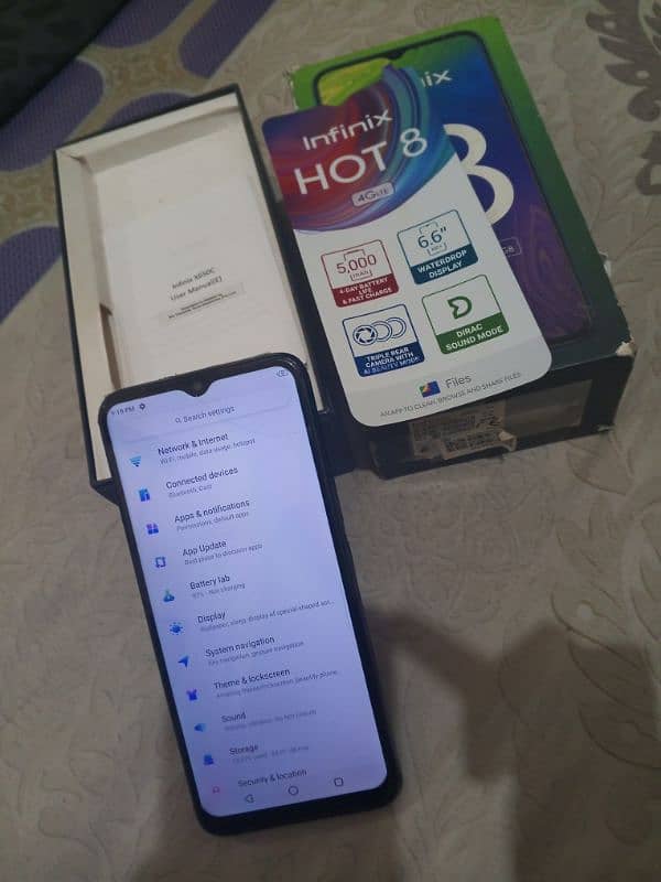 Infinix Hot 8 4/64 With Box 6