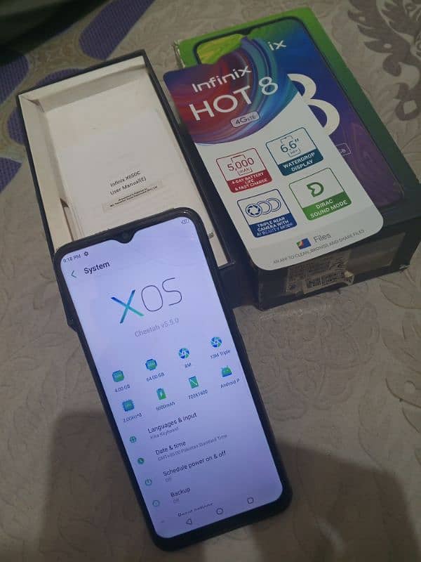 Infinix Hot 8 4/64 With Box 8