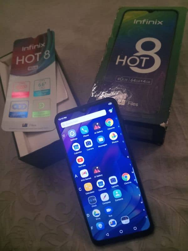 Infinix Hot 8 4/64 With Box 10