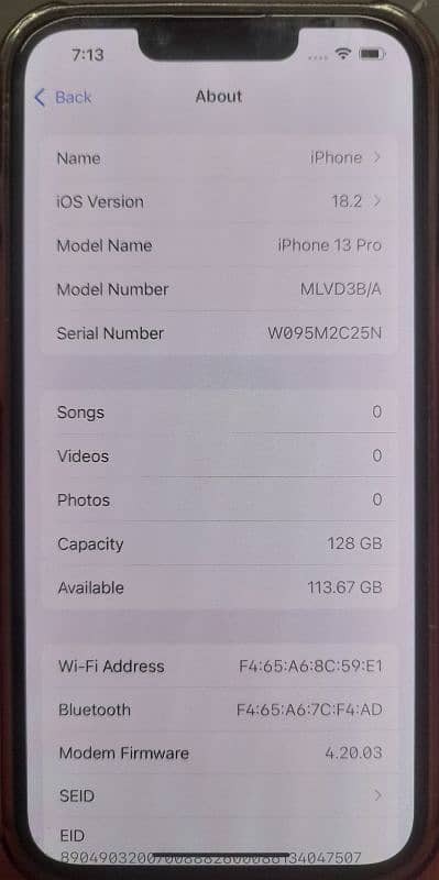 Iphone 13 Pro 128 GB Factory Unlocked Non PTA 9