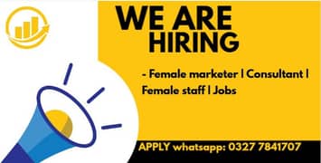 Required Female marketer | Consultant | Female staff | Jobs