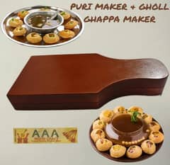 Wooden puri maker.