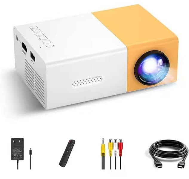 YG 300 Mini Projector Packet size Screen size 60 inch 2