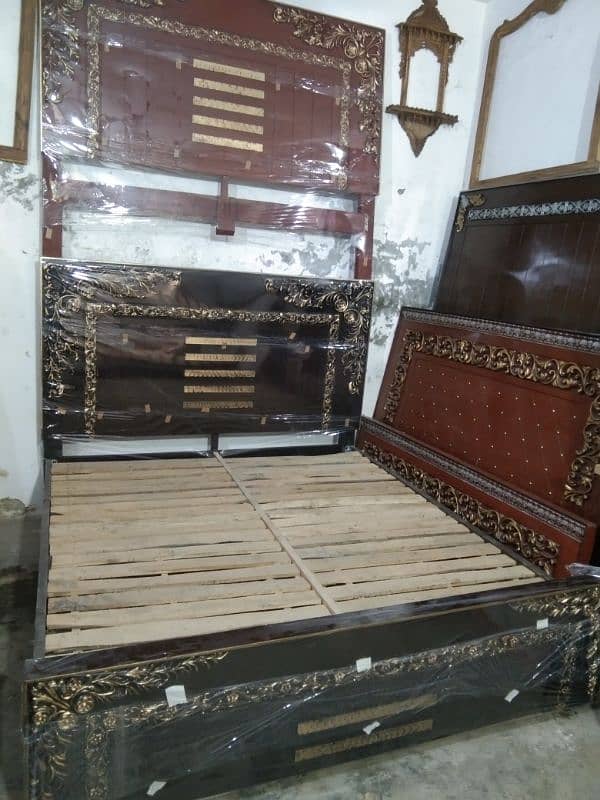 Wooden bed High class polish Double bed 1