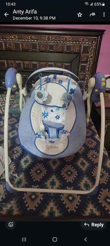 baby swing and basket 1