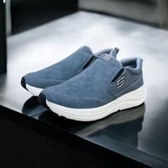 men casual grey synthetic leather sneakers