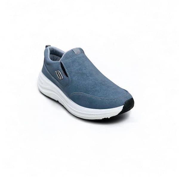 men casual grey synthetic leather sneakers 2