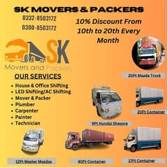 Movers Packers Services/home shifting/Shehzor Mazda/Good Transport