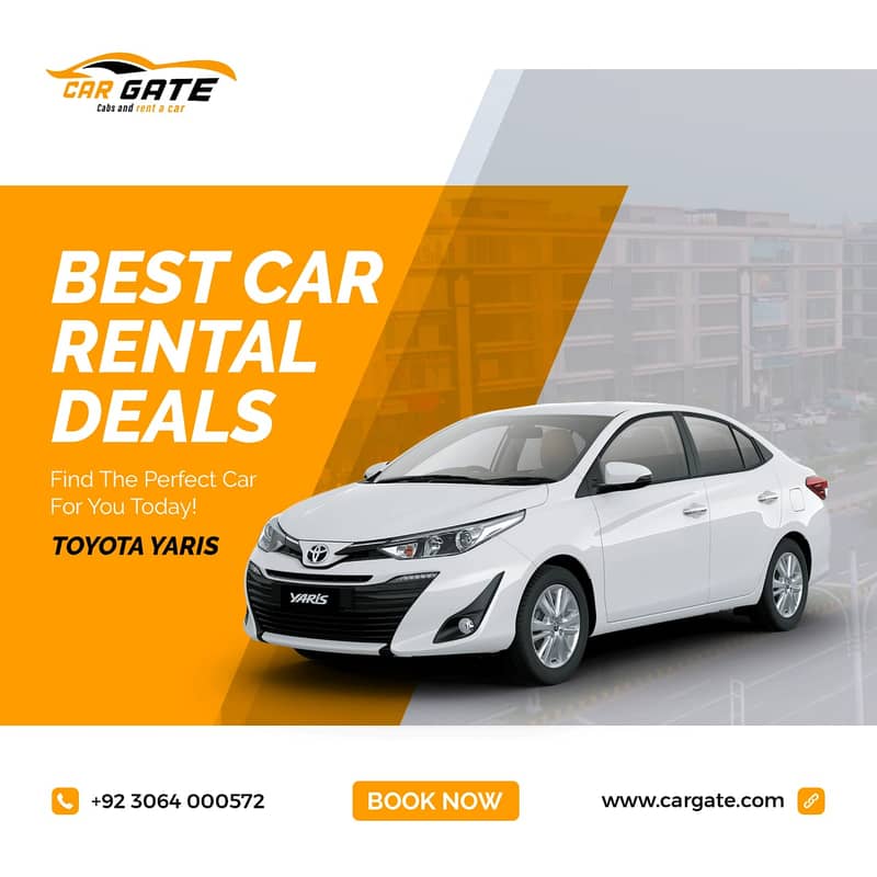 Toyota Yaris available for Rent - Car Rental - Rent Service in Lahore 0