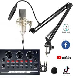 Recording Mic BM800 ultra Youtube voiceover Microphone, podcasting mic