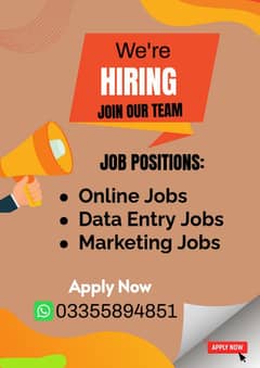 online jobs/full time/part time/simple typing jobs for boys and girls