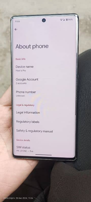 Google pixel 6 pro non pta 10/8 4