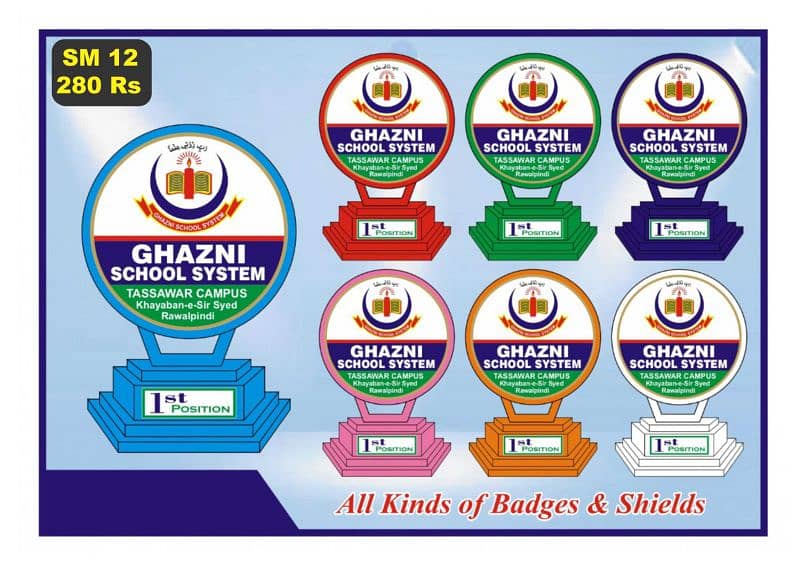 school Awards and shields Madels 6