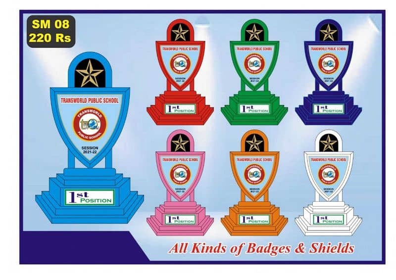 school Awards and shields Madels 9