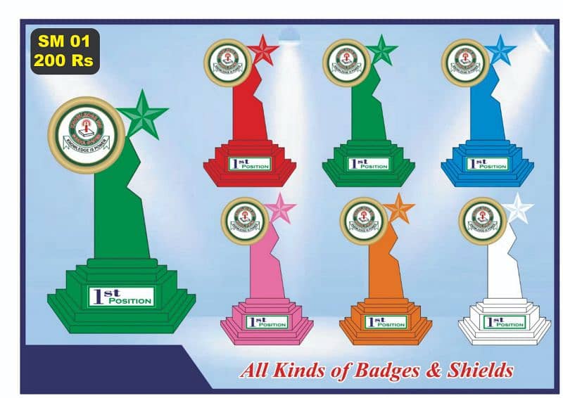 school Awards and shields Madels 11