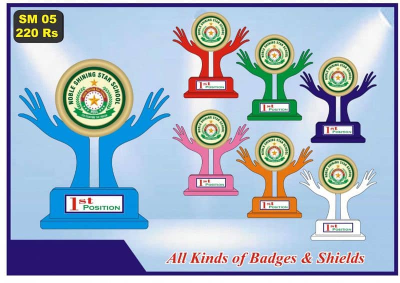 school Awards and shields Madels 12