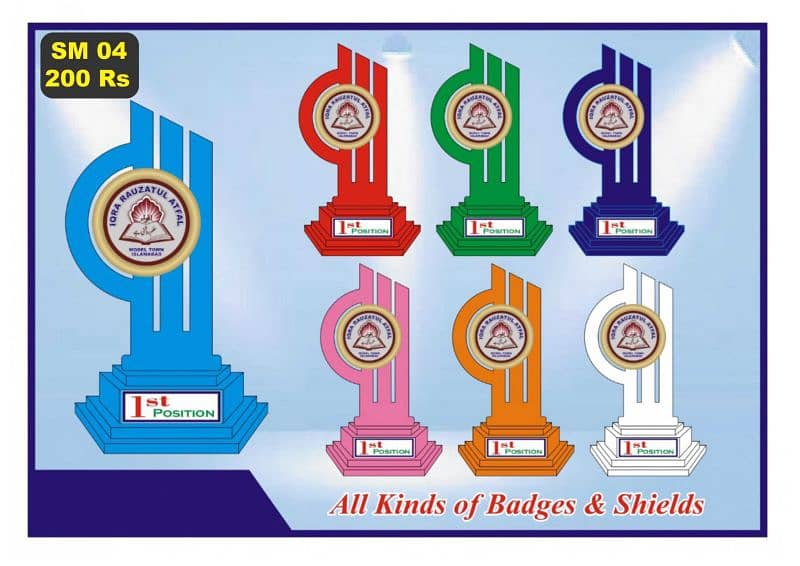 school Awards and shields Madels 14